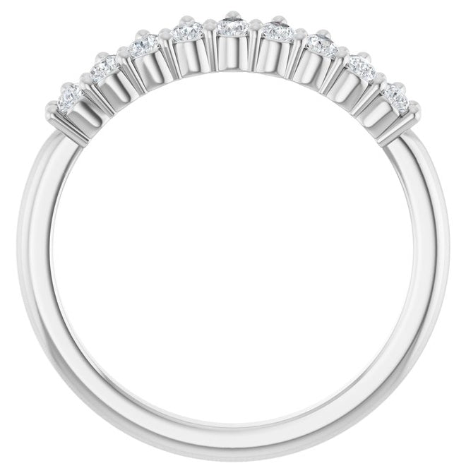 14K Yellow Or White Gold Pear 3 X 2 Mm Polished 3/4 Ctw Lab-Grown Diamond Anniversary Band
