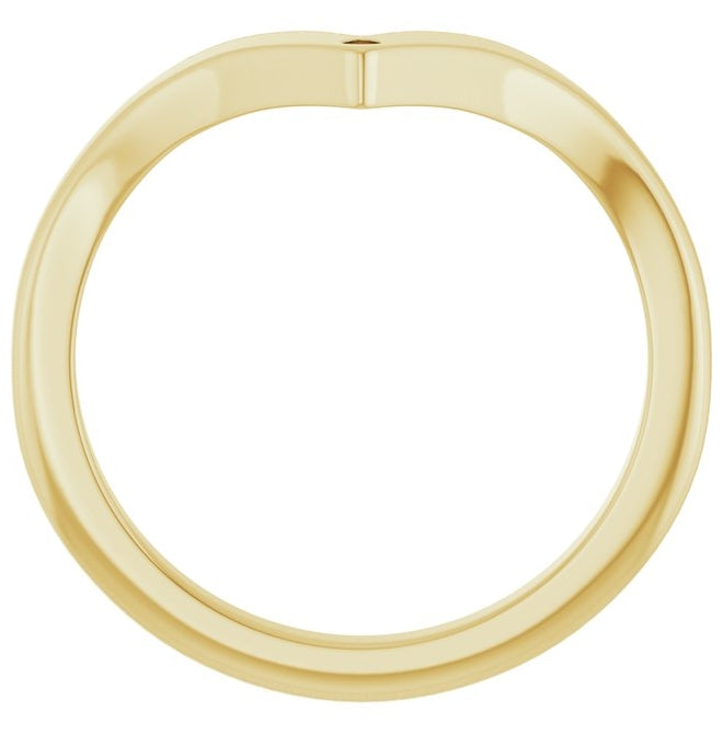14K Yellow Or White Gold Round 1.2 Mm Polished .0075 Ct Lab-Grown Diamond Contour Band