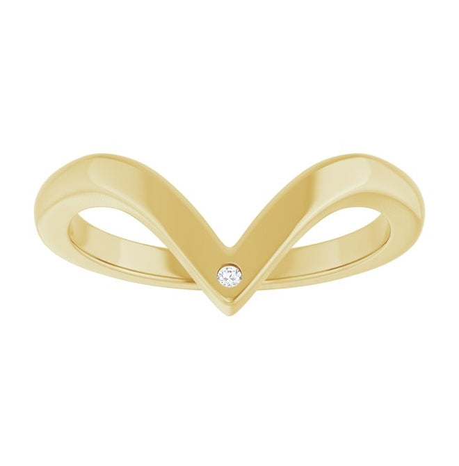 14K Yellow Or White Gold Round 1.2 Mm Polished .0075 Ct Natural Diamond Contour Band