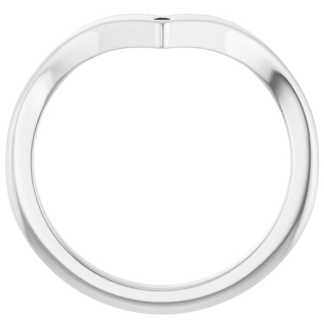 14K Yellow Or White Gold Round 1.2 Mm Polished .0075 Ct Lab-Grown Diamond Contour Band