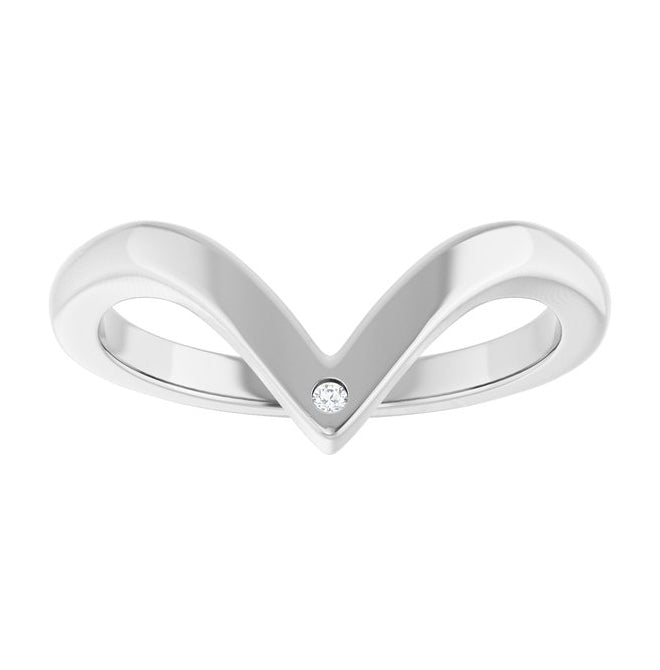 14K Yellow Or White Gold Round 1.2 Mm Polished .0075 Ct Natural Diamond Contour Band
