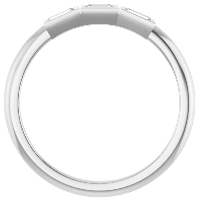 14K Yellow Or White Gold Straight Baguette Polished Lab-Grown Diamond Anniversary Band