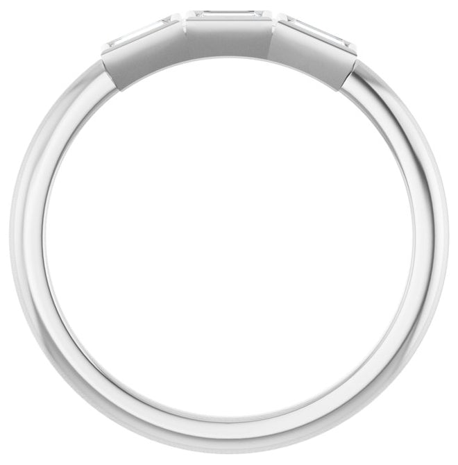14K Yellow Or White Gold Straight Baguette Polished Lab-Grown Diamond Anniversary Band