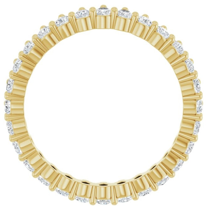 14K Yellow Or White Gold Pear 3 X 2 Mm Vs, F-G  Polished 1 3/8 Ctw Lab-Grown Diamond Eternity Band