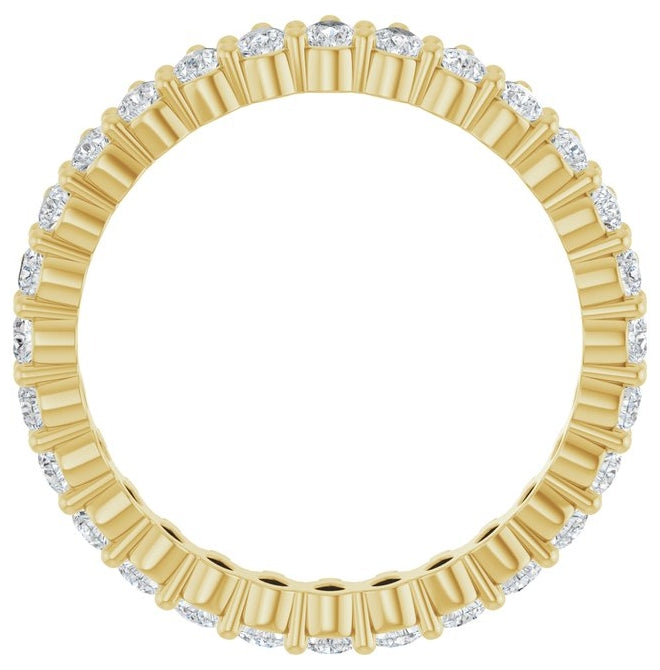 14K Yellow Or White Gold Pear 3 X 2 Mm Vs, F-G  Polished 1 3/8 Ctw Lab-Grown Diamond Eternity Band