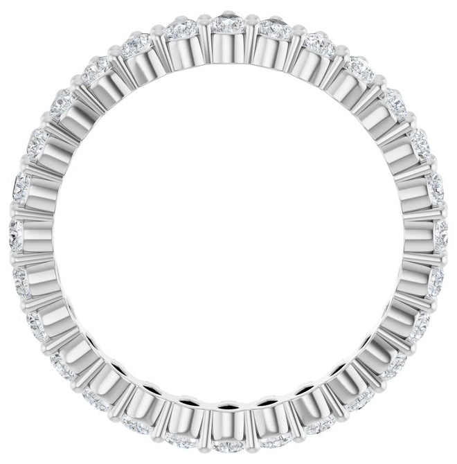 14K Yellow Or White Gold Pear 3 X 2 Mm Vs, F-G  Polished 1 3/8 Ctw Lab-Grown Diamond Eternity Band