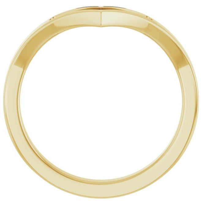 14K Yellow Or White Gold Round 1.8 Mm Polished .08 Ctw Lab-Grown Diamond Contour Band