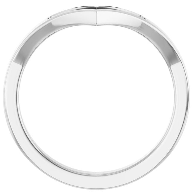 14K Yellow Or White Gold Round 1.8 Mm Polished .08 Ctw Lab-Grown Diamond Contour Band