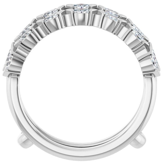 14K Yellow Or White Gold Marquise 3 X 1.5 Mm Polished 3/8 Ctw Lab-Grown Diamond Ring Guard
