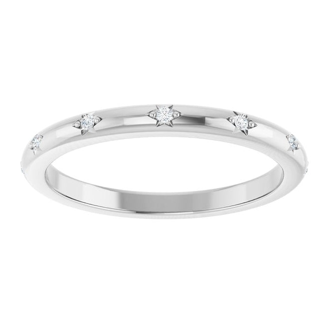 14K Yellow Or White Gold Round 1.1 Mm Polished .06 Ctw Lab-Grown Diamond Anniversary Band
