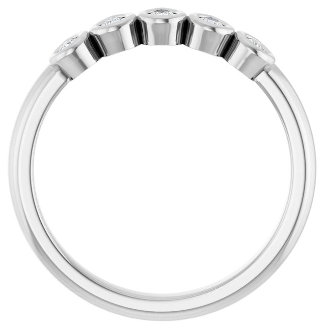 14K Yellow Or White Gold Pear 3 X 2 Mm Polished 3/8 Ctw Lab-Grown Diamond Anniversary Band