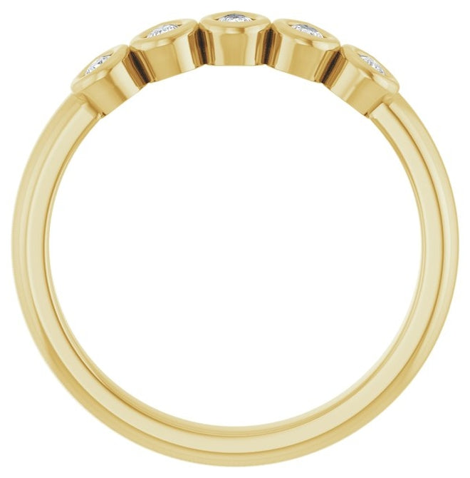 14K Yellow Or White Gold Pear 3 X 2 Mm Polished 3/8 Ctw Lab-Grown Diamond Anniversary Band