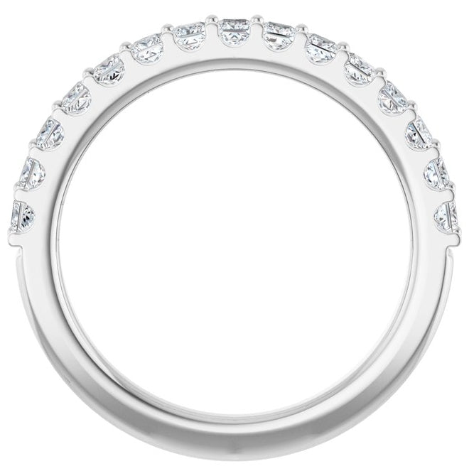 14K Yellow Or White Gold Square 2 Mm Polished 5/8 Ctw Lab-Grown Diamond Anniversary Band