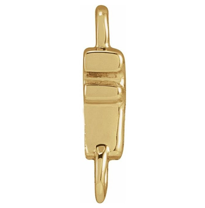 14K Yellow Or White Or Rose Gold  Petite Pave Round .75 Mm I1, G-H :: 0.03 Ctw Polished Natural Diamond Initial A Link