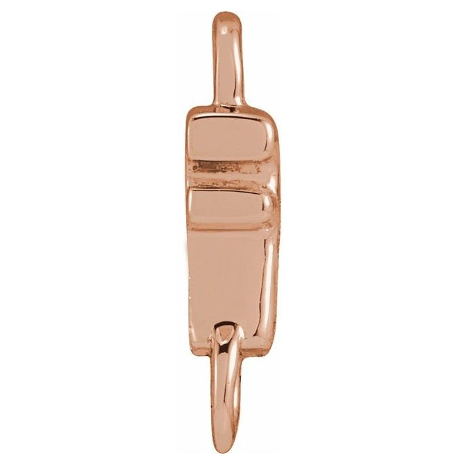 14K Yellow Or White Or Rose Gold  Petite Pave Round .75 Mm I1, G-H :: 0.03 Ctw Polished Natural Diamond Initial A Link