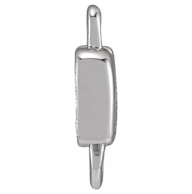 14K Yellow Or White Or Rose Gold  Petite Pave Round .75 Mm I1, G-H :: 0.03 Ctw Polished Natural Diamond Initial A Link