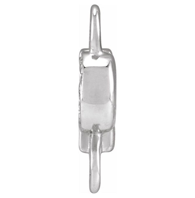 14K Yellow Or White Or Rose Gold  Petite Pave Round .75 Mm I1, G-H :: 0.03 Ctw Polished Natural Diamond Initial A Link