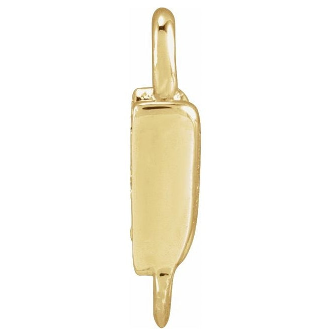 14K Yellow Or White Or Rose Gold  Petite Pave Round .75 Mm I1, G-H :: 0.03 Ctw Polished Natural Diamond Initial A Link