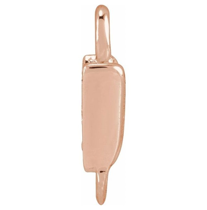 14K Yellow Or White Or Rose Gold  Petite Pave Round .75 Mm I1, G-H :: 0.03 Ctw Polished Natural Diamond Initial A Link