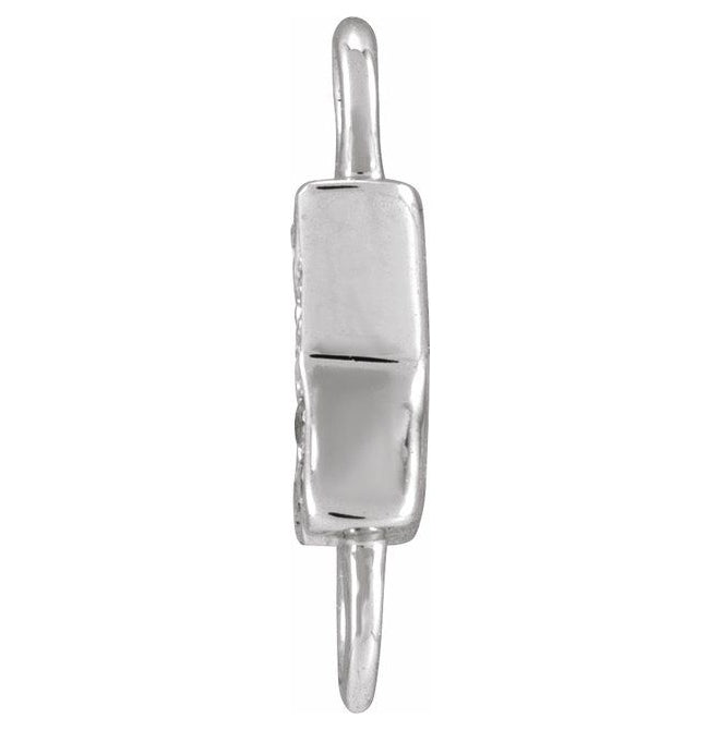14K Yellow Or White Or Rose Gold  Petite Pave Round .75 Mm I1, G-H :: 0.03 Ctw Polished Natural Diamond Initial A Link