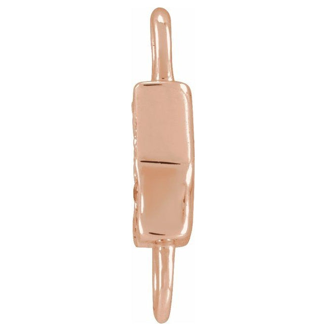 14K Yellow Or White Or Rose Gold  Petite Pave Round .75 Mm I1, G-H :: 0.03 Ctw Polished Natural Diamond Initial A Link