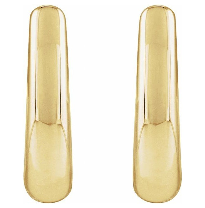 14K Yellow Gold 10 Mm 2.8 Mm Pair Hinged Polished Hinged Hoop Earrings