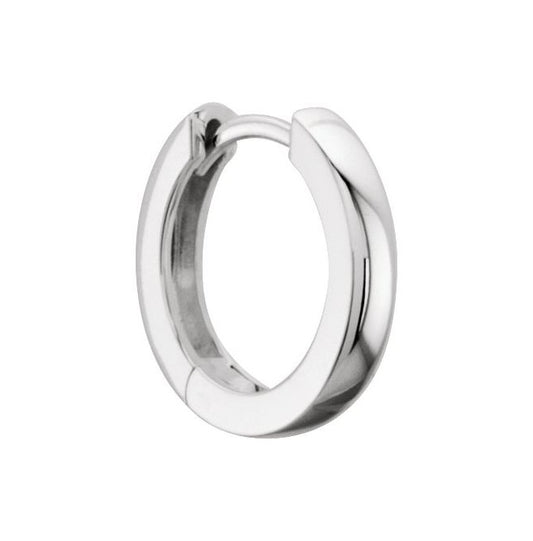 14K White Gold 18 Mm 2.75 Mm Each Hinged Polished Hinged Hoop Earring