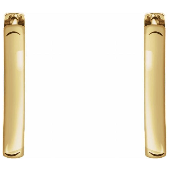14K Yellow Or White Gold Or Sterling Silver 20 Mm x 2.8 Mm Pair Hinged Polished Hinged Hoop Earrings