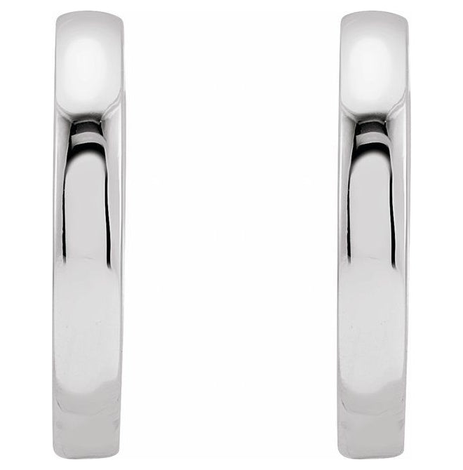 14K Yellow Or White Gold Or Sterling Silver 20 Mm x 2.8 Mm Pair Hinged Polished Hinged Hoop Earrings