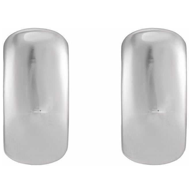 14K Yellow Or White Gold Or Sterling Silver 15 Mm x 6.8 Mm Pair Hinged Polished Hinged Earrings