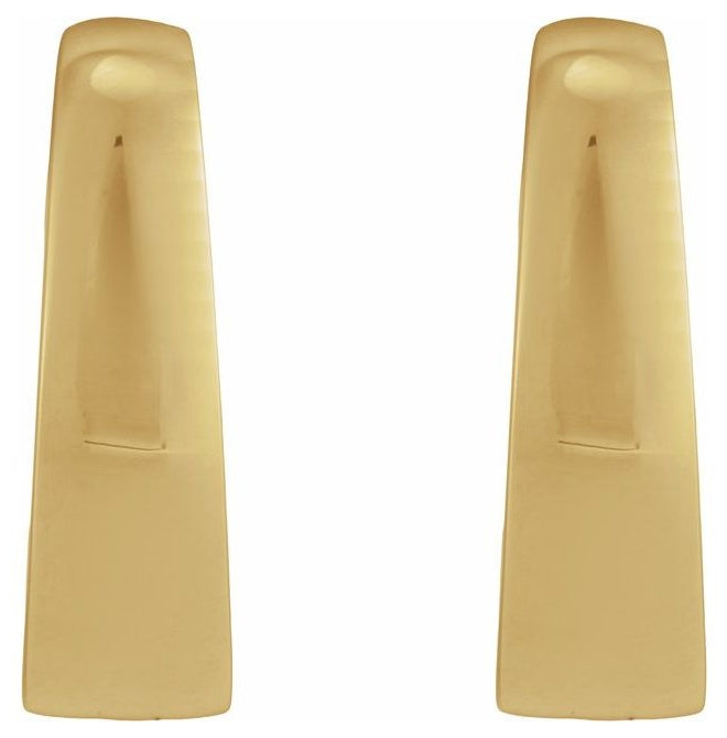 14K Yellow Gold Or Sterling Silver 15 Mm 4.4 Mm Pair Polished Hinged Hoop Earring
