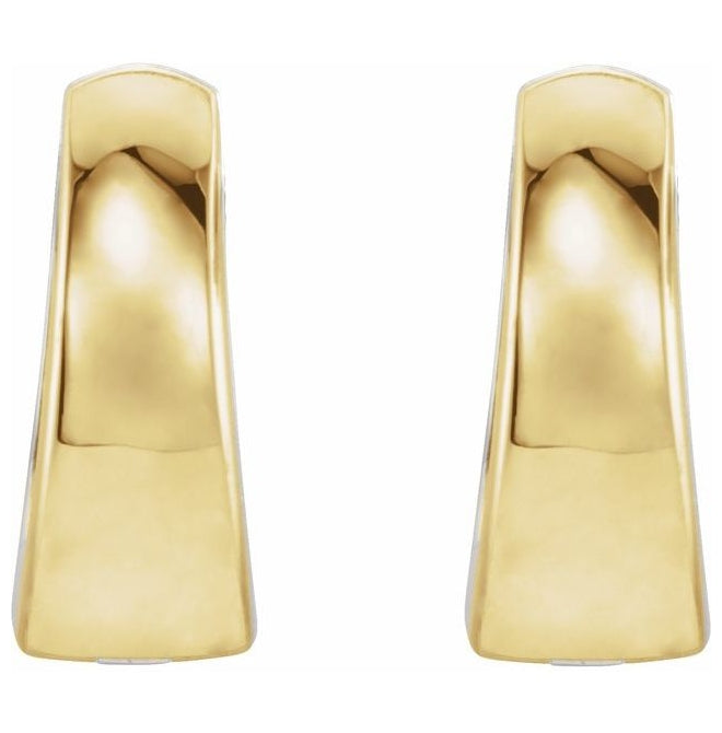14K Yellow/White Gold Hinged 10.25 mm Hoop Earring