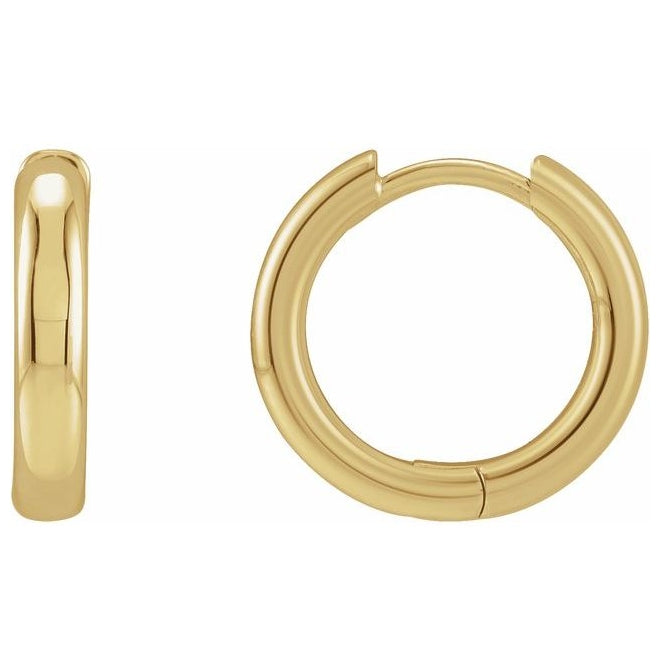 14K Yellow Or White Gold Each Hinged Polished Hinged Hoop Earring