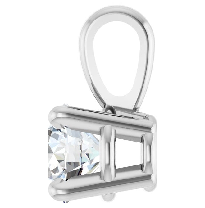 14K Yellow Or White Gold Round  Vs, F-G Polished Lab-Grown Diamond 4-Prong Solitaire Pendant
