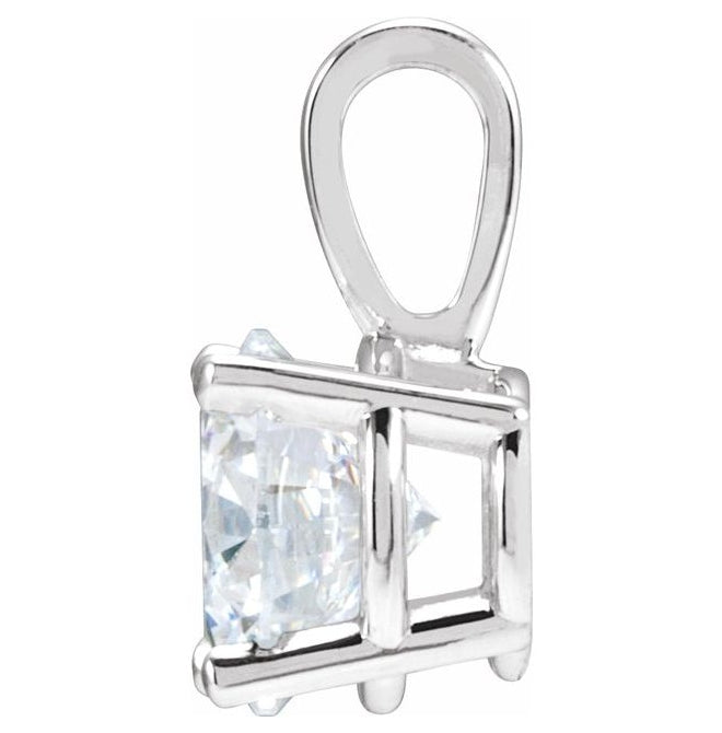 14K Yellow Or White Gold Round  Vs, F-G Polished Lab-Grown Diamond 4-Prong Solitaire Pendant