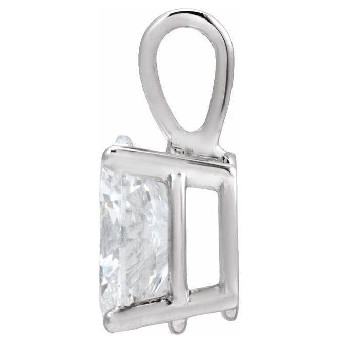 14K Yellow Or White Gold Oval 7 X 5Mm Vs, Fg Polished 3/4 Ct Lab-Grown Diamond 4-Prong Pendant