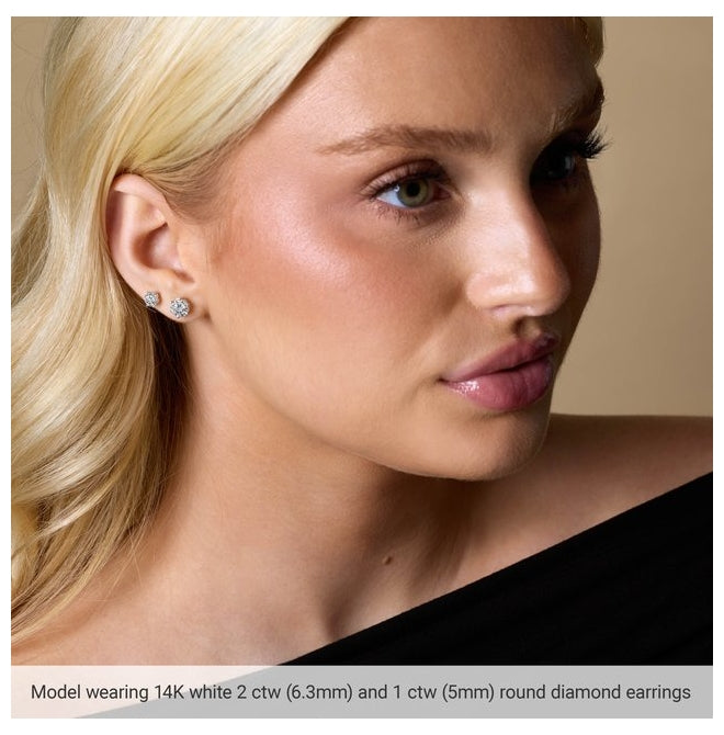 14K White Gold 1/2 CTW Natural Diamond Stud Earrings