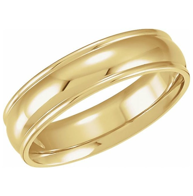 14K Yellow Gold Comfort-Fit Wedding Band Size 9