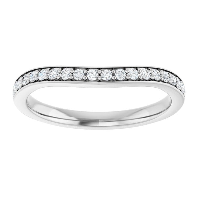 Platinum Square 5.5 X 5.5 Mm Si2-Si3, G-H  Polished 1/5 Ctw Natural Diamond Band Size 7