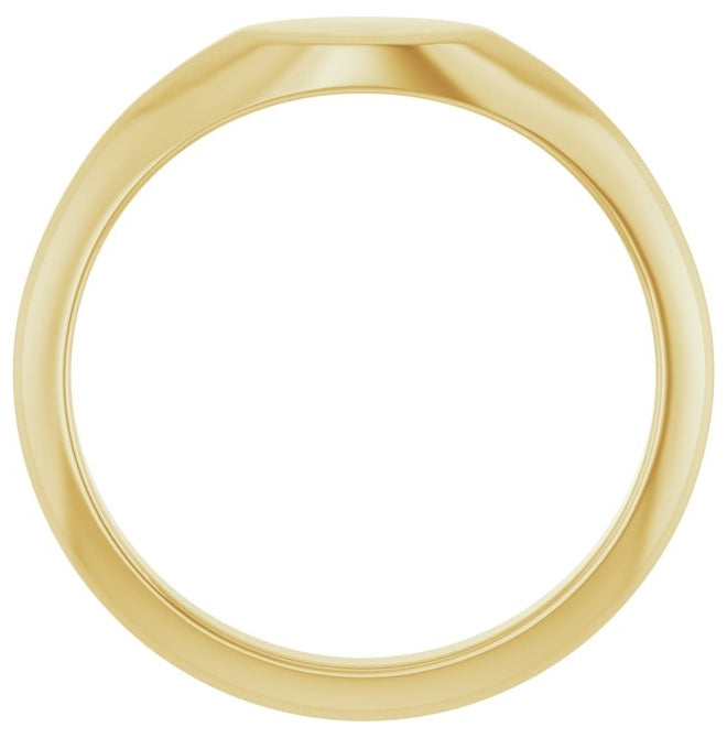 14K Yellow Or White Gold Or Sterling Silver Brush Polished Oval Signet Ring Size 7