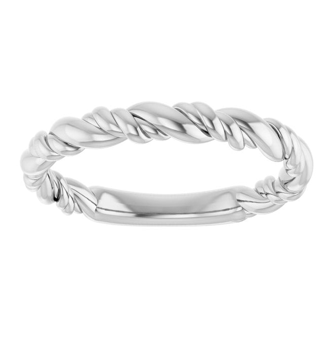 14K Yellow Or Rose Gold Or Sterling Silver 3 Mm Stackable Rope Size 7