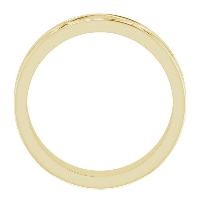 14K Yellow Gold 6.4 mm Infinity-Inspired Flat Band Size 10.5