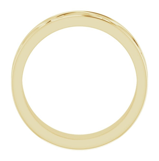 10K Yellow Gold 6.4 mm Infinity-Inspired Flat Band Size 9