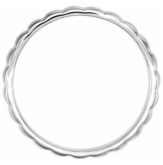 14K Yellow Or White Gold 6 mm Grooved Half Round Band