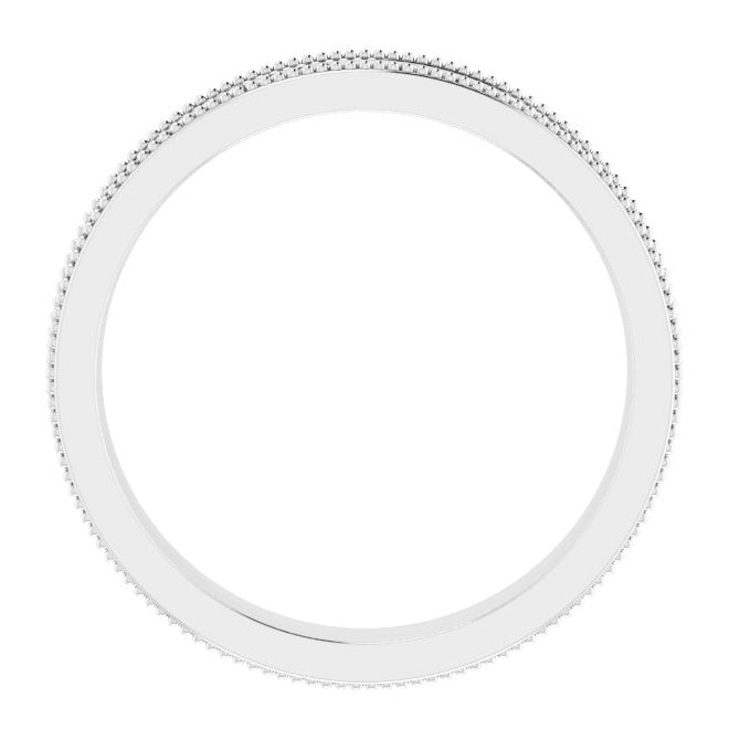 Platinum 3.65 mm Floral Band Size 8
