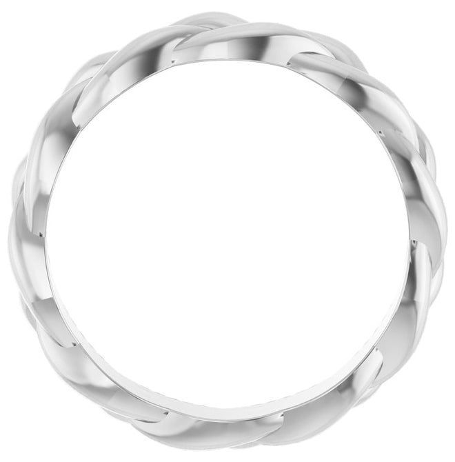 14K Yellow Or White Gold 4 mm Woven-Design Band