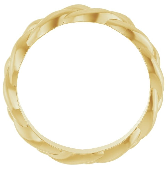 14K Yellow Or White Gold 4 mm Woven-Design Band