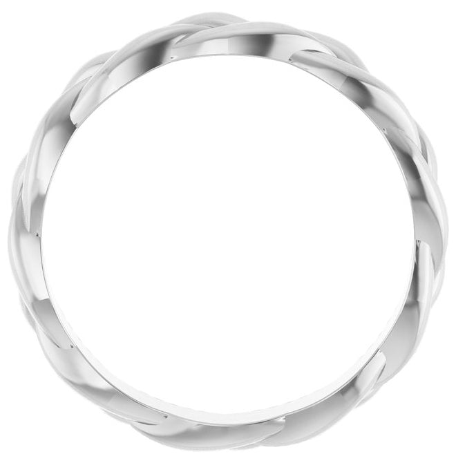 14K Yellow Or White Gold 4 mm Woven-Design Band