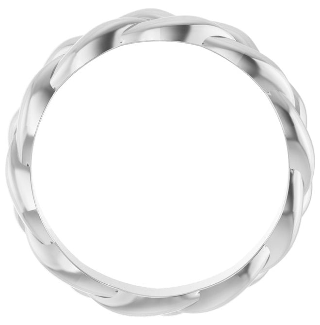 14K Yellow Or White Gold 4 mm Woven-Design Band