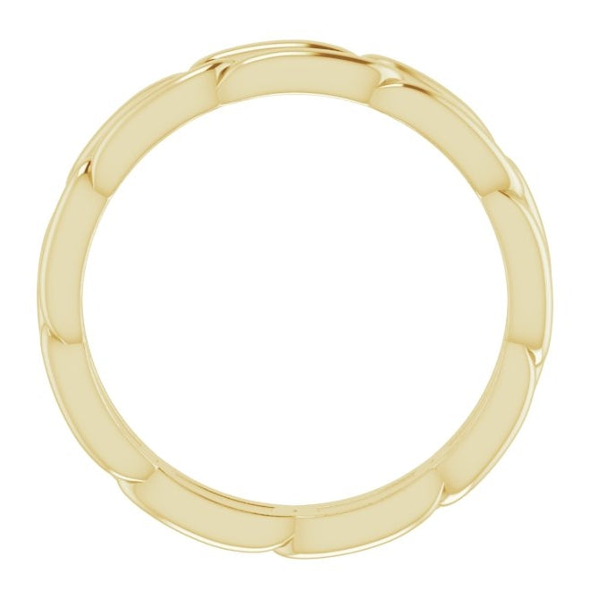 14K Yellow Or White Gold 3 mm Chain Link Band
